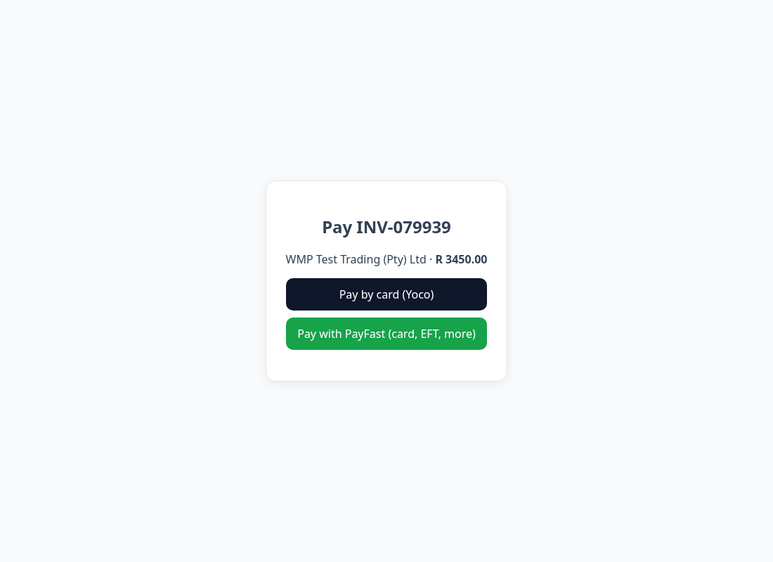 Client chooses how to pay